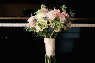 Flowers by Marry Me Floral, McHenry, for Angie & Matt's 2017 wedding at Byron Colby Barn in Grayslake, IL.